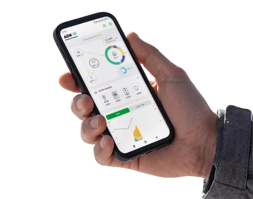 HEMS: Energiemanager-App von Haus der Energie auf Smartphone zur Überwachung von Photovoltaik, Verbrauch und Speicher
