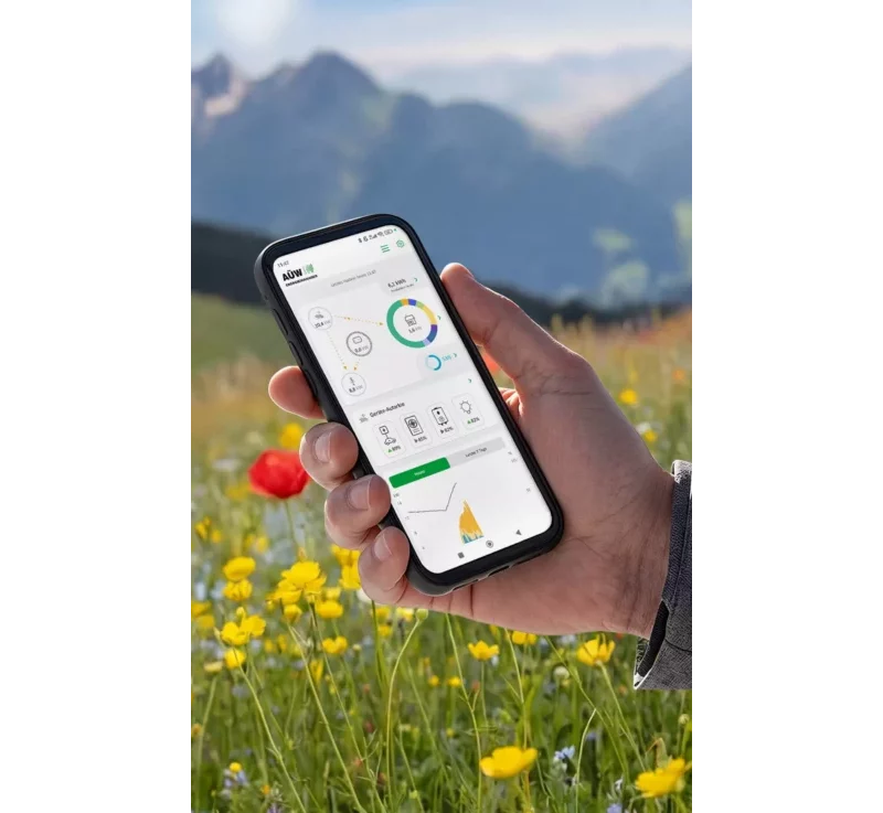 HEMS: Energiemanager-App von Haus der Energie auf Smartphone zur Überwachung von Photovoltaik, Verbrauch und Speicher